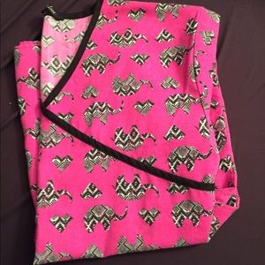 Adorable Pink Elephant Scrub Top